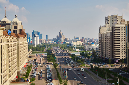Astana city, Kazakhstan - photo from height, summer