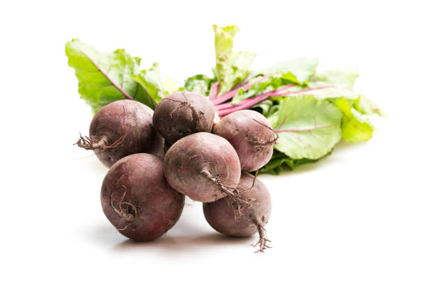 istock Bunch  of new beetroots isolated on white 1044428946