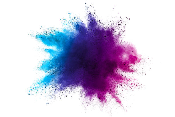 istock Colorful powder explosion on white background. Colored cloud. Colorful dust explode. Paint Holi. 1044429136