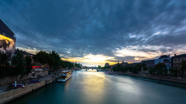istock Beautiful sunset paris france 1044432146