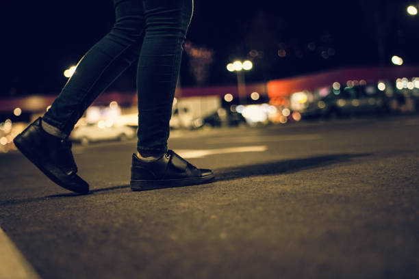 istock Night walk in the city 1044447384
