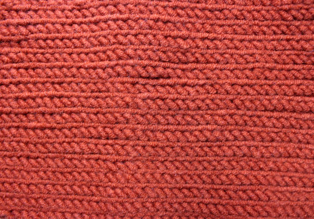 ニットウールの背景 - brick red wool heat ストックフォトと画像