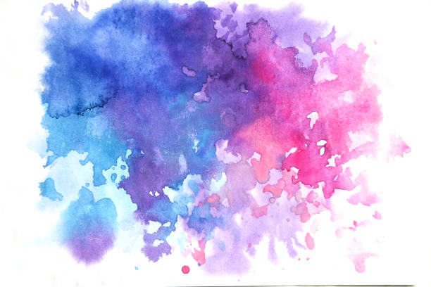istock Blue watercolor abstract background 1044453760