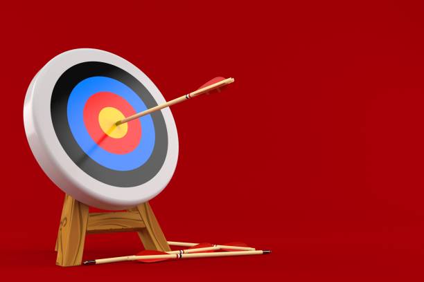 istock Bull's eye with arrows 1044456742