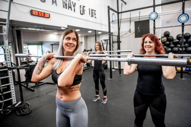 istock Smiling Young Women at Training Class in Gym 1044469412