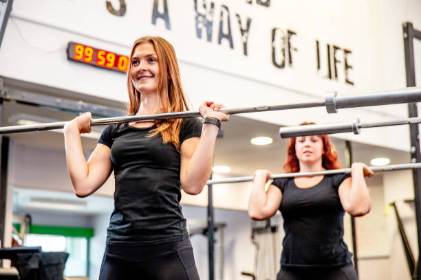 istock Smiling Young Women at Training Class in Gym 1044469420