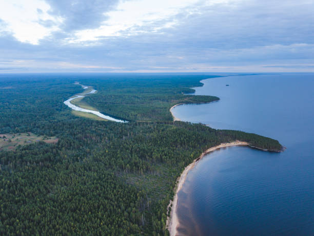 istock Besov nos cape. Lake Onega landscape 1044470086