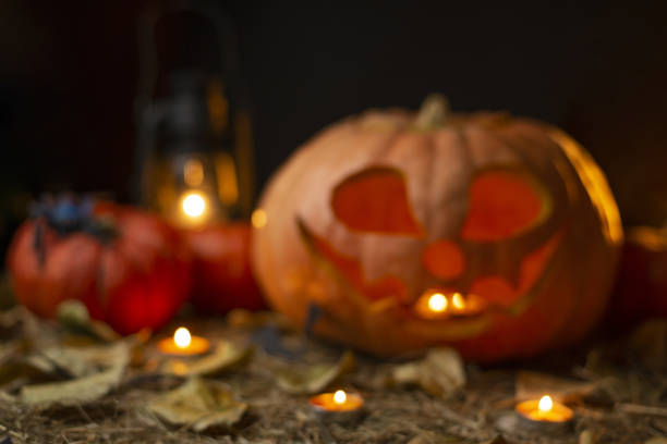 istock Pumpkin is not in focus, for application as a background and texture 1044470140