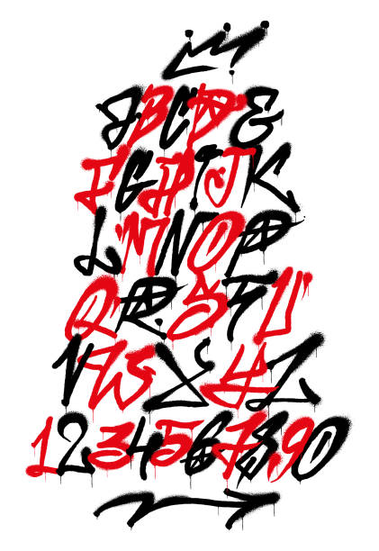 Graffiti Alphabet Stock Illustration - Download Image Now