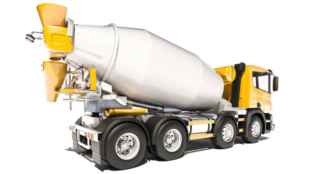 istock Side and Rear View of Cement Mixer 1044482598