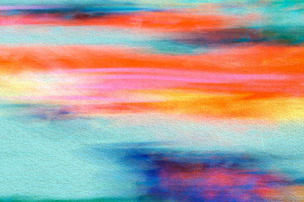 abstrakte malerei kunst farbhintergrund - aquarelleffekt stock-fotos und bilder