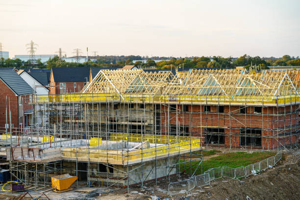 istock Construction new houses in England from ground 1044497890