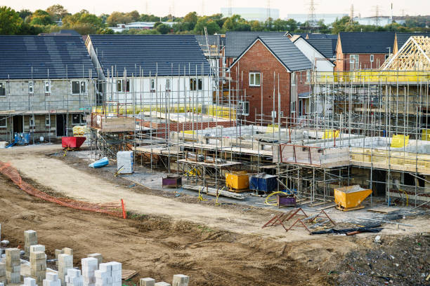 istock Construction new houses in England from ground 1044497914
