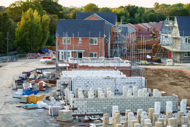 istock Construction new houses in England from ground 1044497920