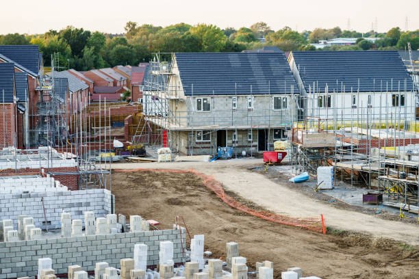 istock Construction new houses in England from ground 1044497952