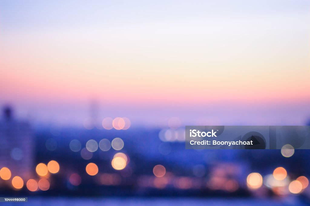 Stadt Sonnenaufgang Hintergrund unscharf - Lizenzfrei Stadt Stock-Foto