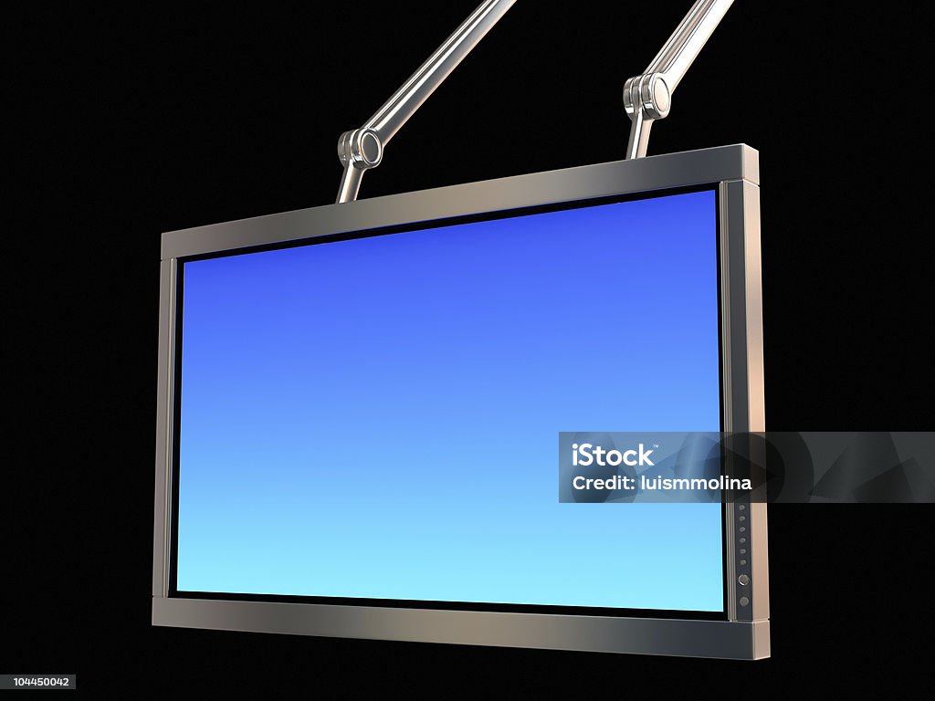 TV de alta definição, com estrutura de Metal - Foto de stock de Monitor de computador royalty-free