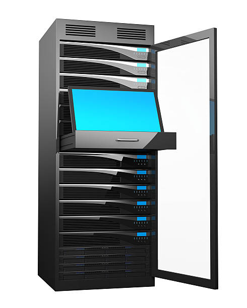 вешалка высокой производительности серверов - network server computer tower rack стоковые фото и изображения