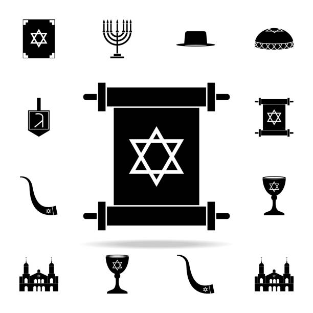 book of the Talmud icon. Religion icons universal set for web and mobile book of the Talmud icon. Religion icons universal set for web and mobile on white background book dedication stock illustrations