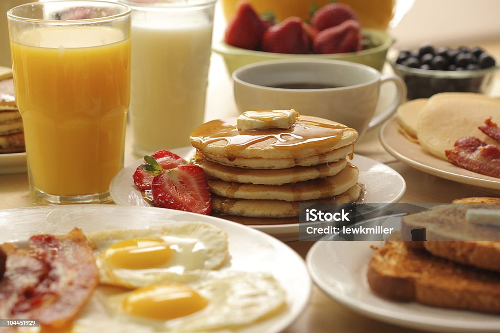Breakfast foods and drinks  Breakfast Stock Photo