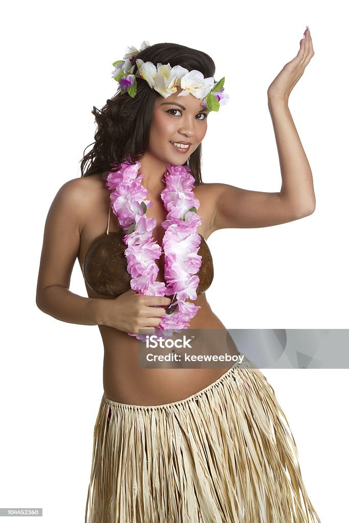 Hawaiian Tancerz Hula Dziewczyna - Zbiór zdjęć royalty-free (Kobiety)