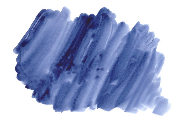 istock Blue creative watercolor background, hand made decoration - paper texture 1044532316
