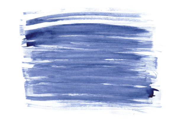 istock Blue abstract watercolor stroke design on paper texture 1044532332