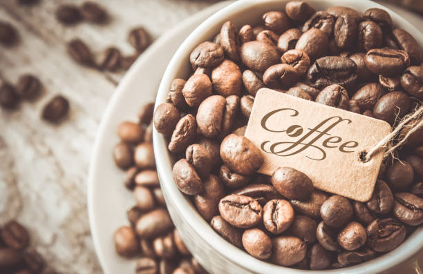 istock coffee bean. a Cup of coffee. selective focus. 1044535344