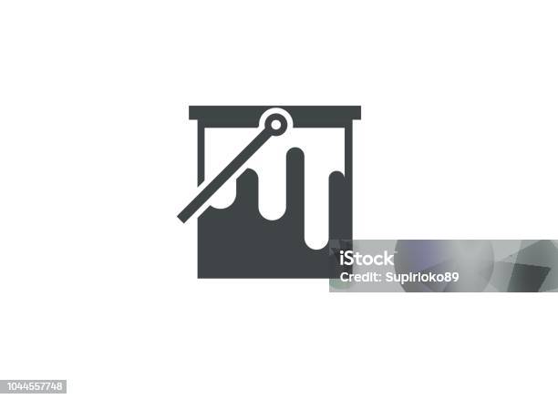 Paint Can Simple Icon Stock Illustration - Download Image Now - Paint Can, Icon Symbol, Paint