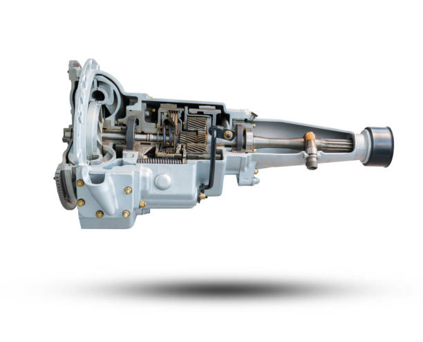 istock Transmission gears isolated on a white background. 1044572136