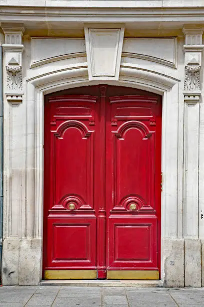 Photo of Paris, double door gate entrance  from street to apartment building