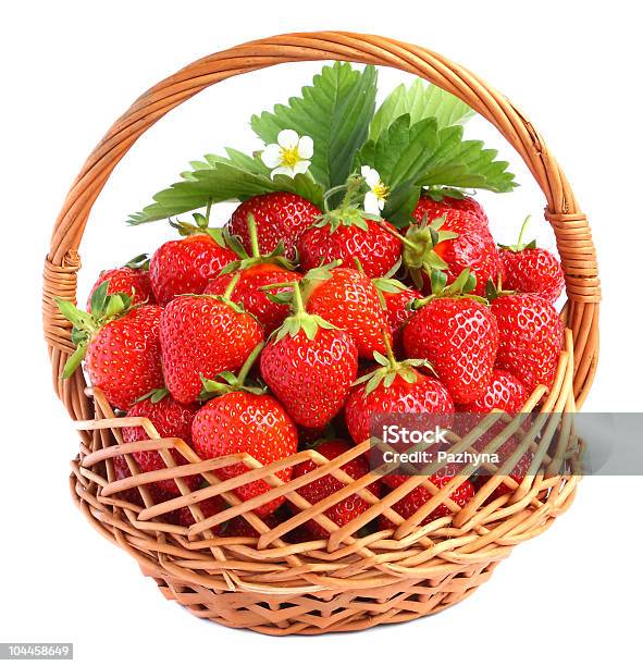 Strawberry In Basket Stock Photo - Download Image Now - Agriculture, Basket, Berry Fruit