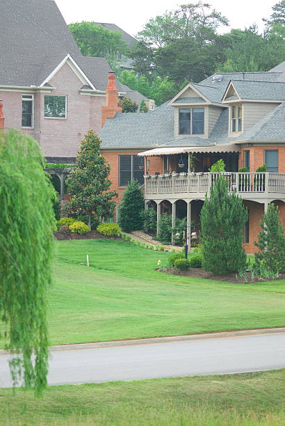 istock Patio on a large three-story house 104460859
