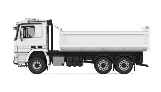 Tipper Dump Truck isolated on white background. 3D render