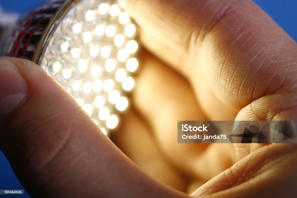 Led a mano - Foto stock royalty-free di Luce LED