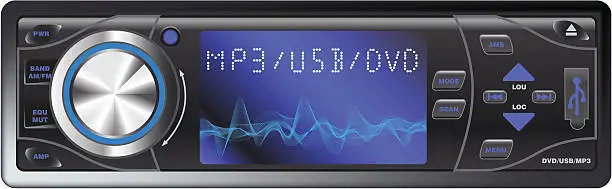 Vector illustration of Modern Car Audio