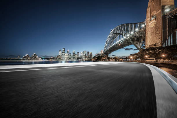 istock blurred motion highway travel under Sydney Harbor Bridge,Australia 1044631578