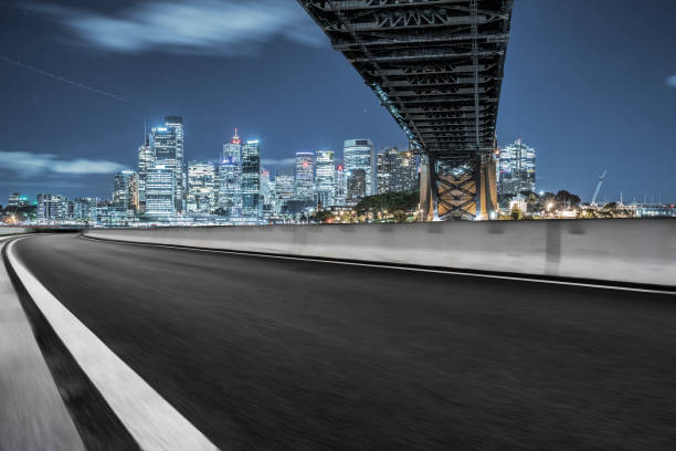 istock blurred motion highway travel under Sydney Harbor Bridge,Australia 1044631714