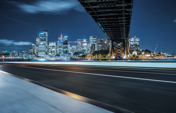 istock blurred motion highway travel under Sydney Harbor Bridge,Australia 1044631768