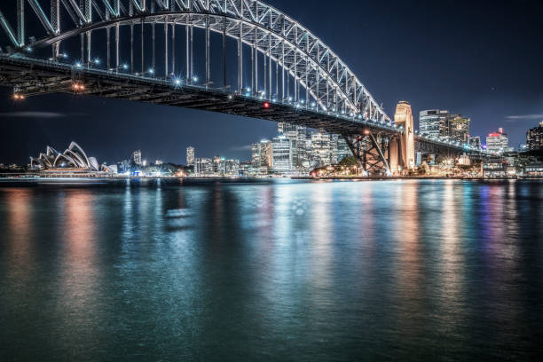 istock glowing sydney harbor at night 1044631872