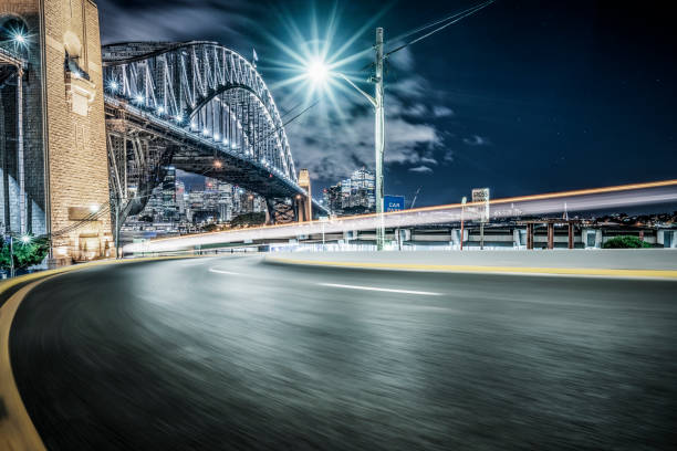 istock blurred motion motorway travel under Sydney Harbor Bridge,Australia 1044631960