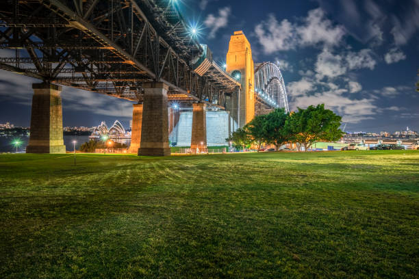 istock sydney harbor bridge at night 1044634022