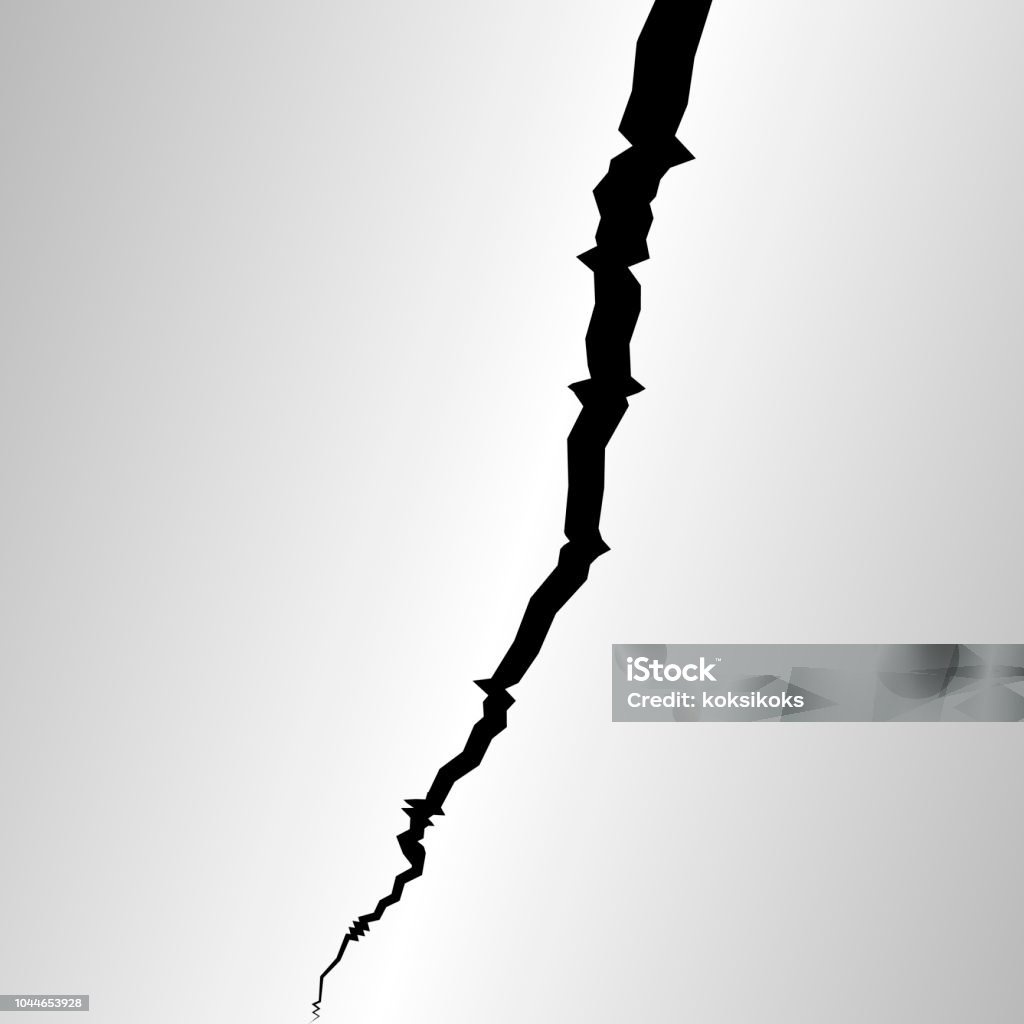 surface cracked. Sketch crack texture, division lands after earthquakes, vector lightning strike surface cracked. Sketch crack texture. The division of lands after earthquakes, vector lightning strike Single Line stock vector