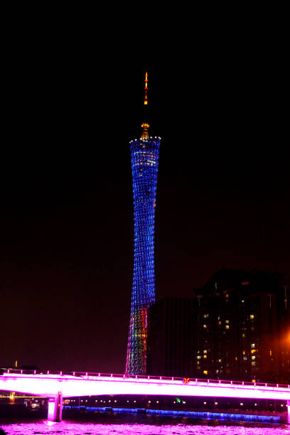 istock Canton tower, Guangzhou, China skyline on the Pearl River 1044654514