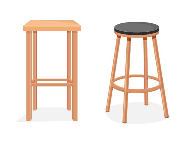 illustrations, cliparts, dessins animés et icônes de deux chaises vides de hauts - bar stools illustrations