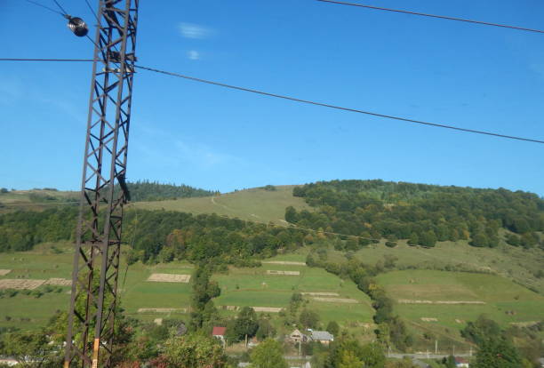 istock Mountain panorama, landscape and buildings 1044671790