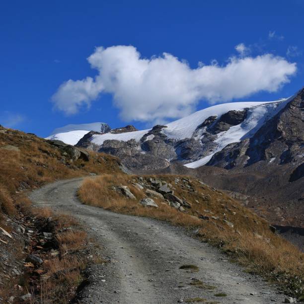 istock Findel Glacier and trail. Landscape in Zermatt. 1044674754