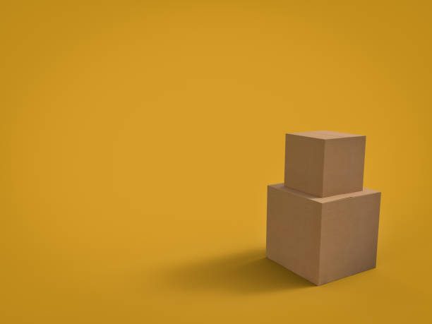 istock Cardboard box In Yellow Room 1044692422