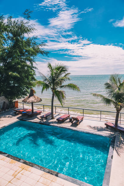 istock swimming pool at seaside in Vietnam 1044693514
