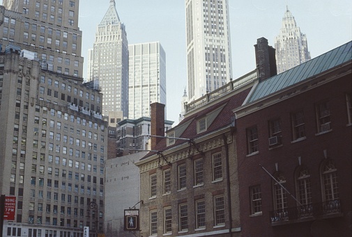 New York City, NYS, USA, 1980. Buildings in downtown New York City.